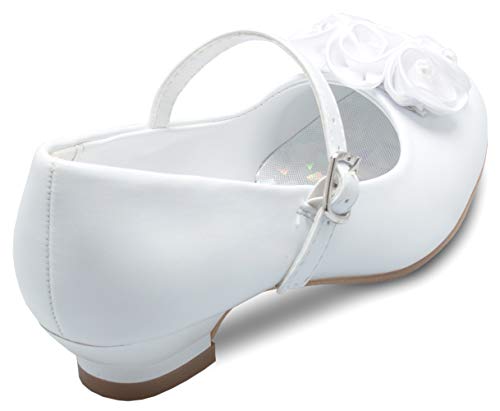 Mary Jane Shoes with Pretty Satin Rolled Rosettes Patent Leather3