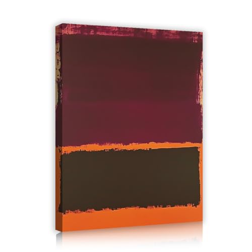Peinture bordeaux noir et orange OSHIONARTE toile abstraite 76x101cm pour salon