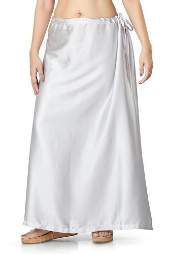 Image of Madhu Fashion Women's Satin Saree Petticoat Saree Underskirt
