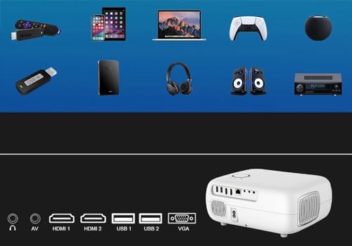 Image of TOPTRO Projector for Home 4K Support, M5 Auto Focus Full HD Projector 1080p Native YouTube PrimeVideo Netflix Builtin 7500Lumen 5G WiFi Bluetooth Portable Projector Auto Keystone Home Cinema Projector