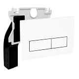 Empyreal Placca di controllo, Comando compatibile con Geberit Duofix Sigma/Delta/BASIC per doppio scarico, Portane uno Scivolo di alimentazione per pastiglie di pulizia(Bianco)