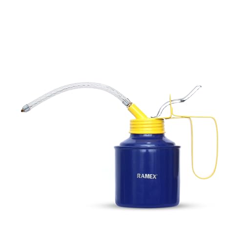 Image of RAMEX 9pc Hex Allen Key Set In Plastic BLUE Box, Sizes: 1.5, 2, 2.5, 3, 4, 5, 6, 8, 10 Oil Can with FIXED AND FLEXIBLE SPOUT For Vehicles -1 /2 Pint Capacity. Glossy Blue & Yellow