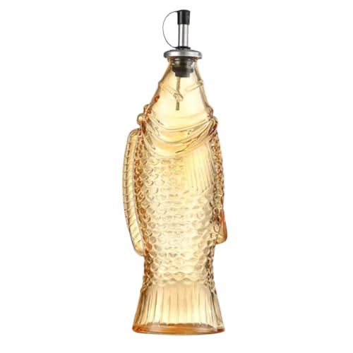 Dispensador de lotes de salsa de soja, botellas de vidrio vacío para líquido - botellas de vidrio 500 ml - residencial, olla de comedor creativo, donante de aceite de hogar decorativo de cocin