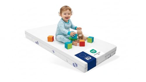 Sweety Fox Baby Matratze 70 x 140 cm Oeko-TEX, EN 16890+A1 und Made in EU Zertifiziert - Höhe 11cm - Kindermatratze Wendbar mit Sommer und Winterseite