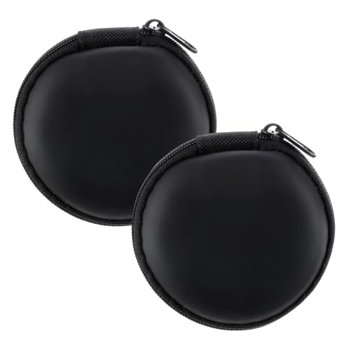 2 Stück Runde Kopfhörer Tasche Case Tragbare Eva Ohrhörer Etuis Mit Gummiband Und Netzfach In Ear Kopfhörer Hülle Headset Aufbewahrung Case Für Kabelkopfhörern Datenkabeln Ladegeräten Earpods