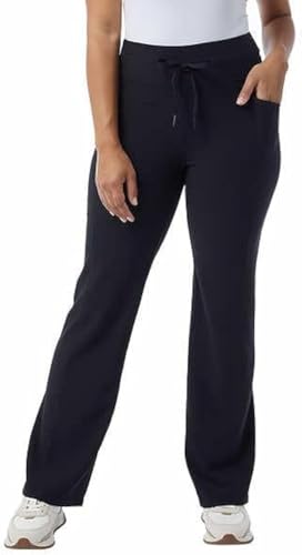 32 Degrees Wide Leg Pants Woman - Ribbed Semi-Flare Pant - Yoga Pants for Women