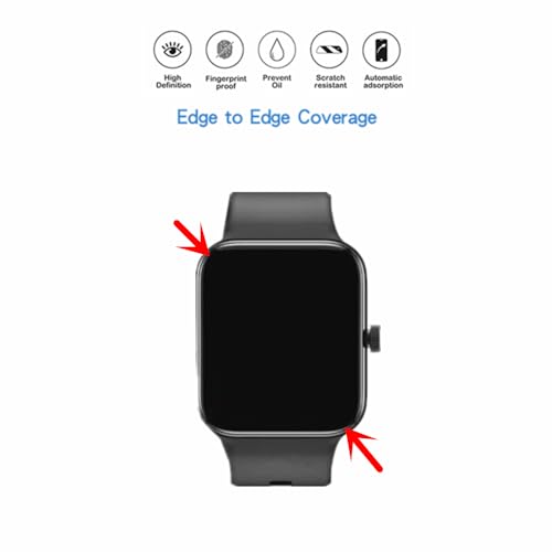 MIHENCE Screen Protector Compatible for TOZO S4 Smart Watch, HD Full Coverage TPU Protective Film Compatible for TOZO S4 1.78-inch Smartwatch (6PCS)
