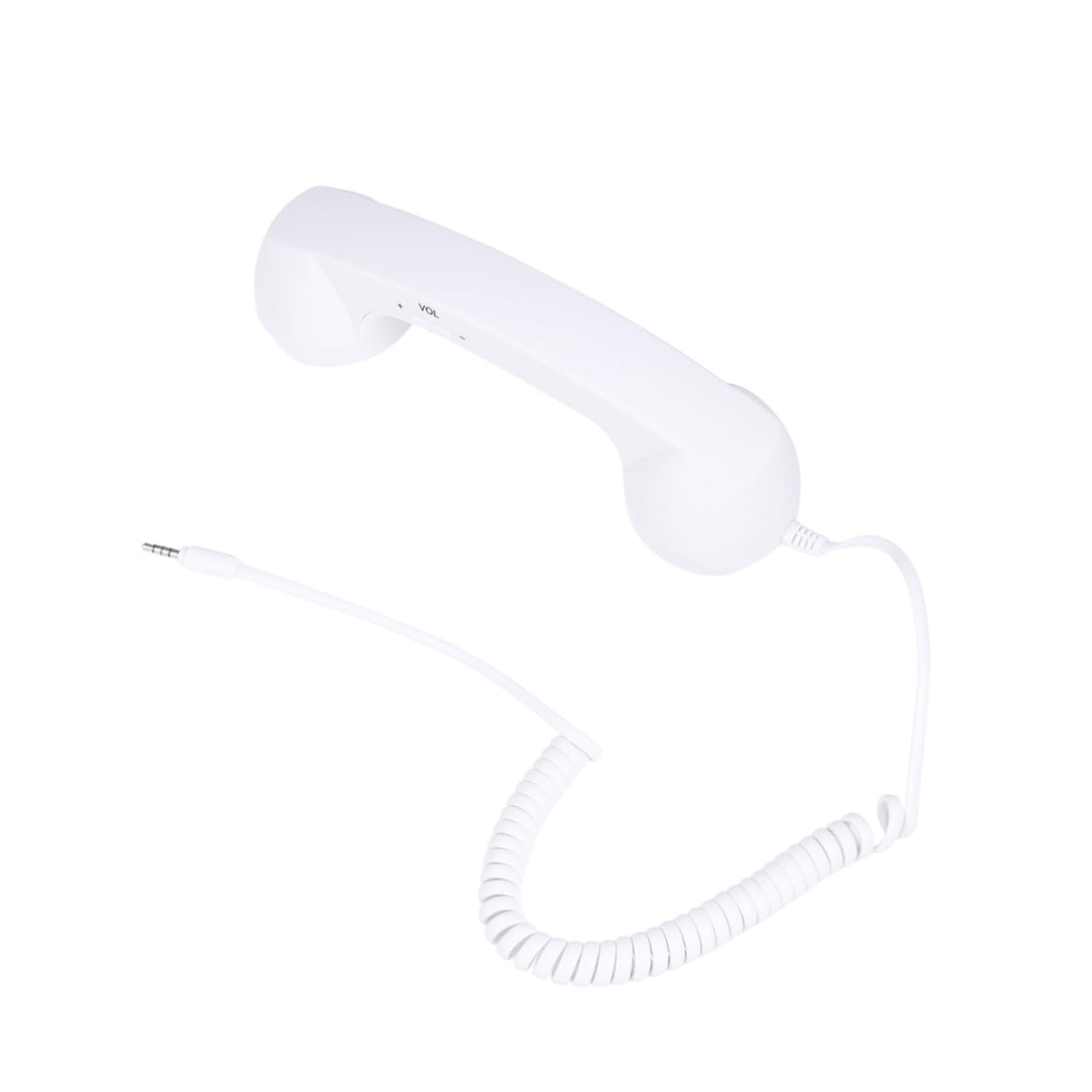 ROMISBABA Lightweight Rubberized Soft-Touch Design Retro Telephone Handset 3.5mm Cell Phone Receiver Noise Reduction
