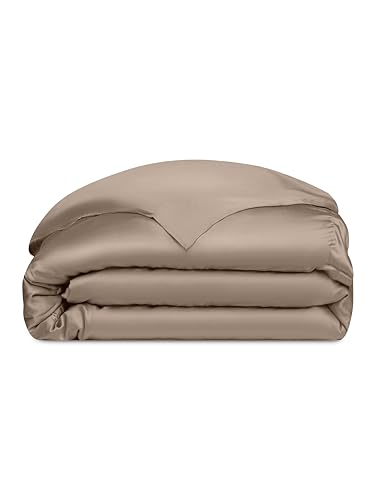 Cozy Earth Luxury Duvet Cover King - 100% Viscose from Bamboo - Ultra-Soft, Cooling & Lightweight Duvet Cover - Temperature-Regulating Bedding with Concealed Zip & Interior Snap Closures - Walnut