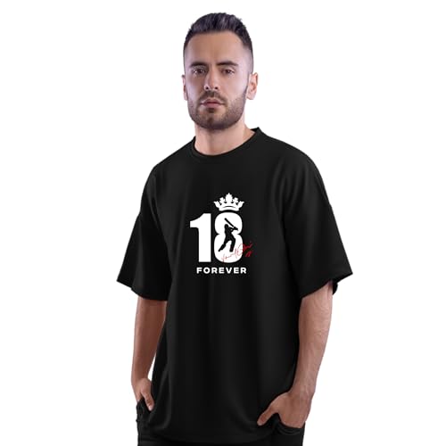 Image of DUDEME Oversized Virat T Shirt | Black Virat Kohli Tshirt Sports Wear | Stylish Oversized 100% Cotton Sports Tshirt for Men & Women