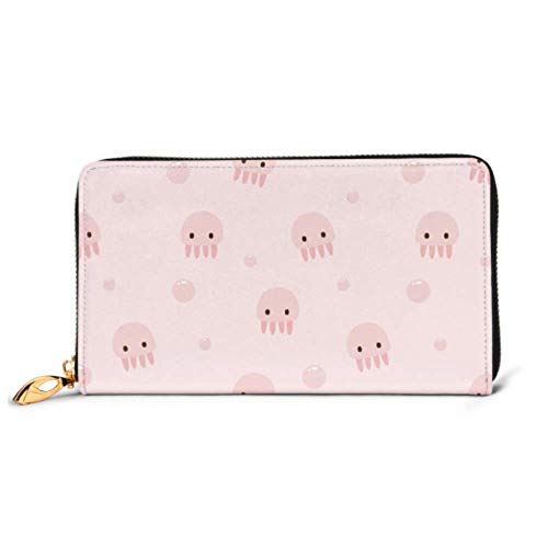 Preisvergleich Produktbild JHGFG Mode Handtasche Reißverschluss Brieftasche Quallen Muster Telefon Clutch Geldbörse Abendkupplung Blocking Leder Brieftasche Multi Card Organizer