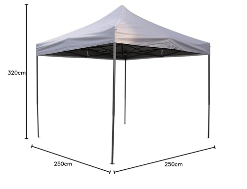All Seasons Gazebos 3x3m Heavy Duty Fully Waterproof Pop up Gazebo With Accessory Pack - Metallic Grey - Image 9