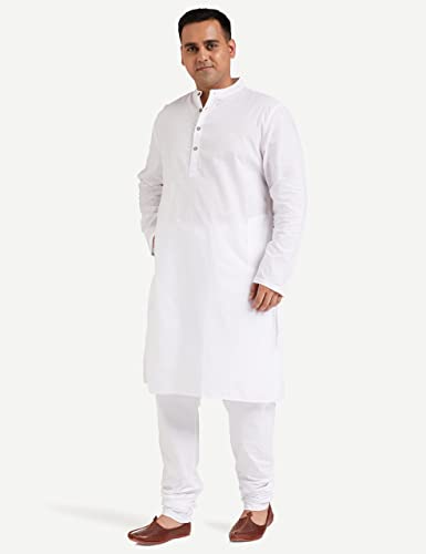 Image of Amazon Brand - Symbol Men's Cotton Solid Long Kurta Pyjama Set (2pcs)