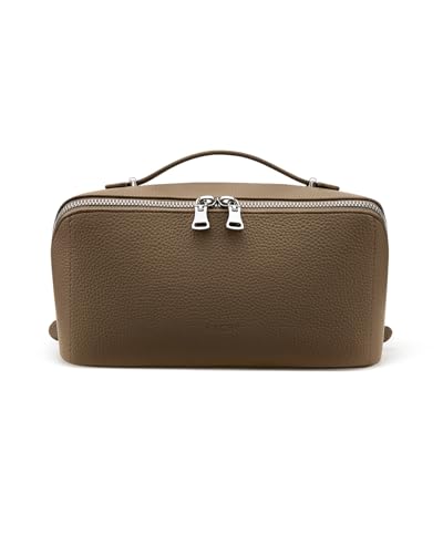 EACHY Makeup Bag,Large Capacity Travel Makeup Bag,Waterproof Portable Open Flat Toiletry Bag Cosmetic Bag with Divider and Handle