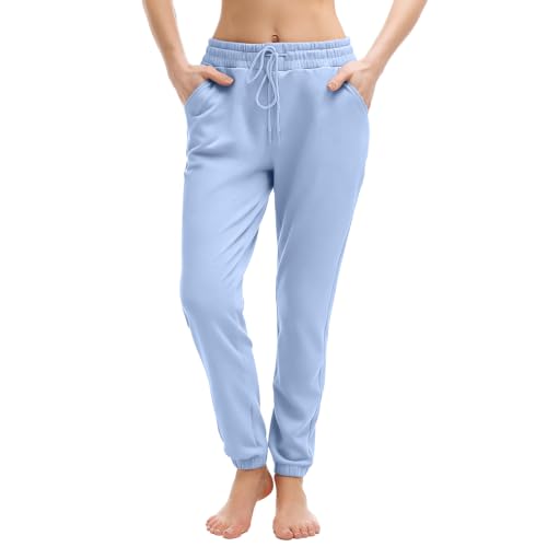 Image of Walifrey Joggers with Pockets, Drawstring Sweatpants Women | Soft breathable fabric, Adjustable waist, 2 Deep side pockets, Cuffed ankles, Great for Lounging Jogging Workout & Gym