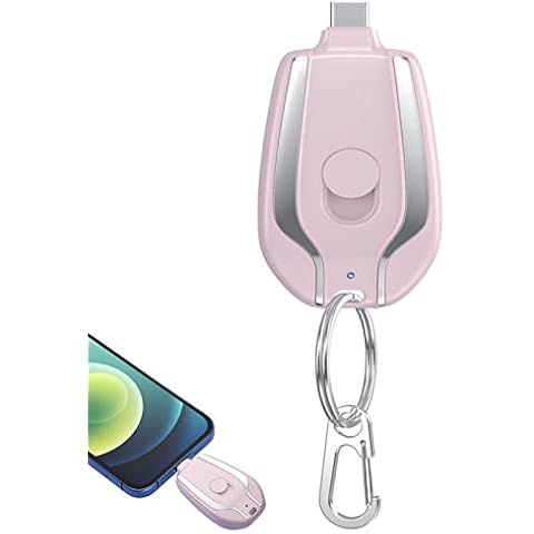 Stronrive Keyring Power Bank, 1500mah Mini Power Bank Charger With Type-C, Keychain Portable Backup Power Bank Charger Box For Android Cover