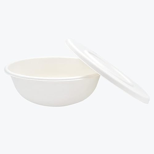 Miniatura 4 de Tapas desechables de 6.7 pulgadas para servir alimentos, resistentes, 100% biodegradables, hechas de fibras de caña de azúcar a base de plantas,