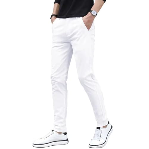 Image of White Cotton Trousers for Kids, Regular Fit