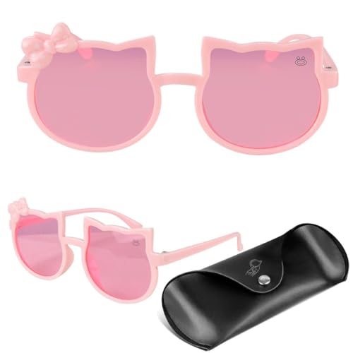 Genérico, Presente de Menina: Óculos de Sol em Formato de Gatinho Proteção UV Moda + Estojo Original Exclusivo