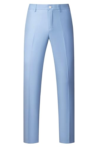 UNINUKOO Mens Dress Pants Slim Fit Solid Color Skinny...