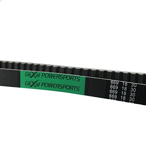 Image of Glixal GY6 49cc 50cc 139QMB 669-18-30 Reinforced Racing CVT Drive Belt (Pack of 2)