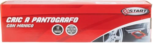 Start Cric A Pantografo 1T Con Manico - Compatto, Robusto E Facile Da Usare Per Auto E Emergenze Stradali - 5