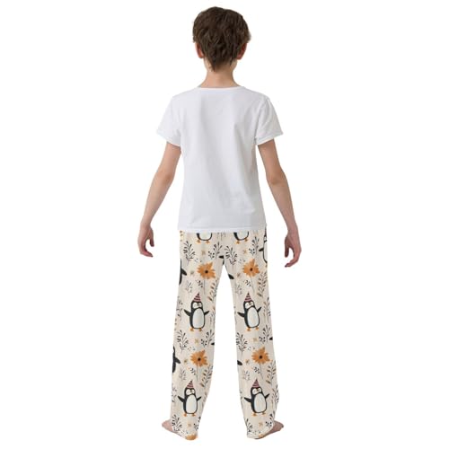 Pajama Bottoms, Pajamas Pant Cute Cartoon Penguins Lounge Wear Casual Sleep Long Pants Soft Pjs Sleepwear3