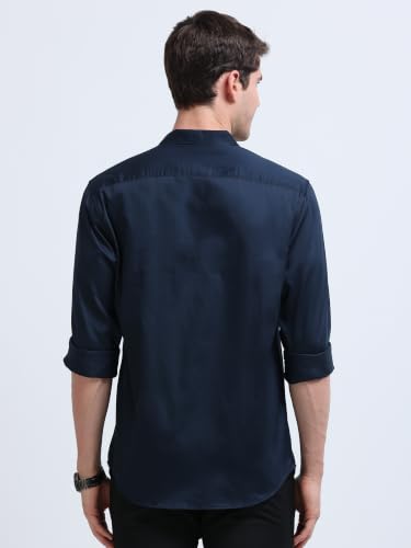 Image of Miraan Men's Satin Long Sleeve Casual Shirt (GASATIN)