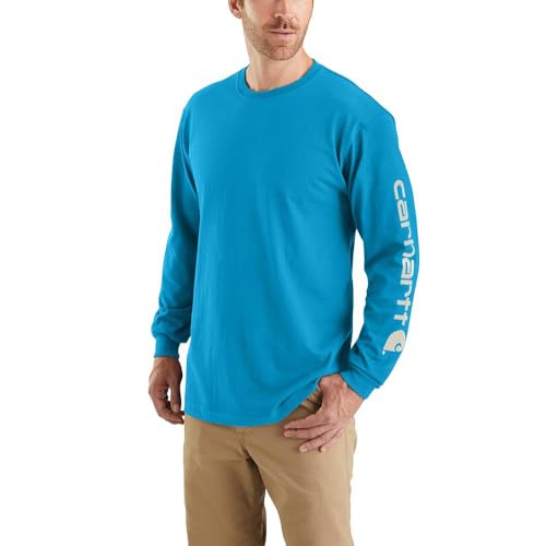 Image of Carhartt Men's Dearborn Loose Long-Sleeve Logo T-Shirt Closeout