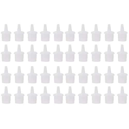 FOMIYES 2sets Eyelash Grafting Bottle Tips Double Sided Adhesive Glue Bottle Cap Small Plastic Tip for 50pcs*2