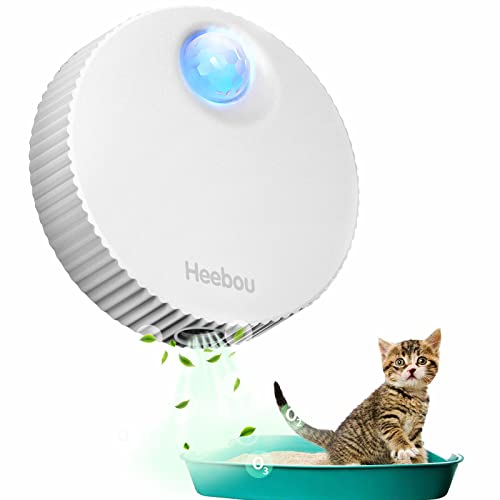 Heebou Cat Litter Deodorizer Smart Cat Litter Box Odor Eliminator Cat Litter GenieÂ Deodorization Dust-Free 7-Day Battery Life for All Kinds of Cat Litter Box Wardrobe Shoe Cabinet Toilet