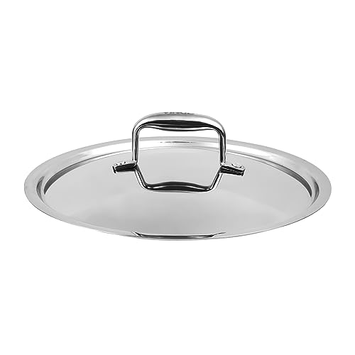 Vinod SAS Pro Platinum Triply Stainless Steel Kadai 28 cm (3.7 L) with Lid | Hybrid Etched Stick-Resistant Surface | Metal Spatula Safe | Less Oil, Healthy Cooking | Induction & Gas Base | PFOA Free