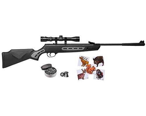 Wearable4U Hatsan 1000S Spring Striker Combo .25 Cal Break Barrel AirRifle 25 Cal 150ct Pellets and 100x Paper Targets Bundle