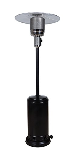 Estufa de gas butano de color negro para terraza con ruedas 13kw Estufa de gas butano de color negro para terraza con ruedas 13kw