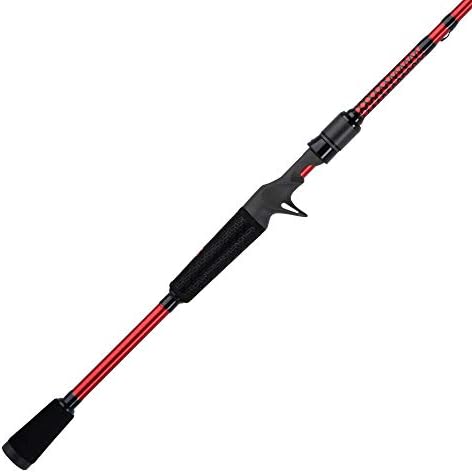 Ugly Stik 7’ Carbon Casting Rod, One-Piece, 12-20lb Line Rating, Medium Heavy Power, Fast Action, 1/4-1 oz. Lure Rating, Red