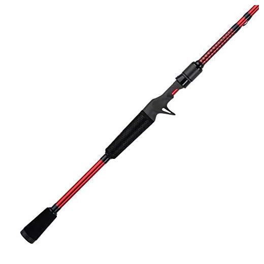 Ugly Stik 7’ Carbon Casting Rod, One Piece Casting Rod, 8-17lb Line Rating, Medium Rod Power, Fast Action, 1/4-5/8 oz. Lure Rating, Red