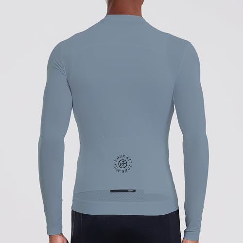 Image of YKYWBIKE Cycling Jersey Men Aero Race Fit, Road Bike Jersey Short Sleeved Moisture Wicking, Breathable,Zip Pocket,UPF50+