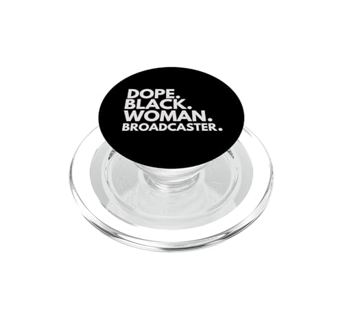 PopGrip pour MagSafe PopSockets pour la femme noire journaliste en radiodiffusion