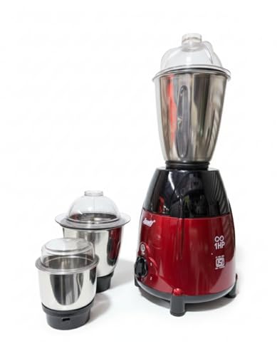 Image of Jyoti Mixer Grinder Mark1 1HP Heavy Duty Power Full Moter With Pure Stainless Steel 3pc Jar And Metallic Attractive Body