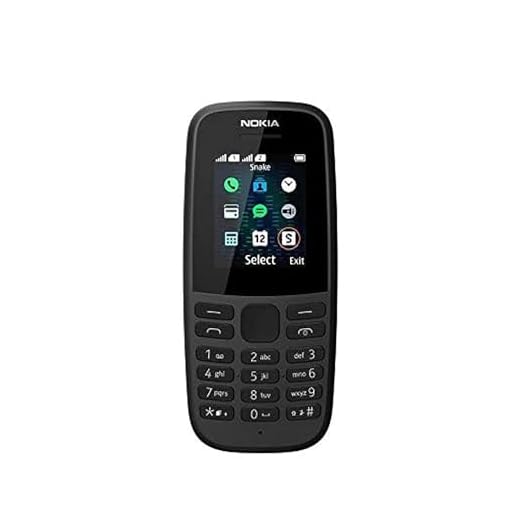 Nokia 105 [Version 2019] - Téléphone portable débloqué (Ecran 1,77 pouces - 4Mo stockage - Double mini SIM) Noir