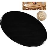 Lazy Susan Drehteller mit leisem Drehfuß, 360° drehbar, rund, für Küche und Esstisch, glatt und leise, 80 cm, Schwarz, ideal zum Servieren und Organisieren