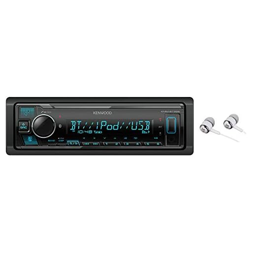 Kenwood Bluetooth USB MP3 WMA AM/FM Digital Media Player Dual Phone Connection Pandora Car Stereo Receiver/Free Alphasonik Earbuds