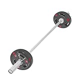 barra 20 kg crossfit MÁS SOBRE JAY. 1x barra de pesas, 4x platos de pesas, 2x cierres de muelle I peso ajustado: 20 kg I soporte opcional