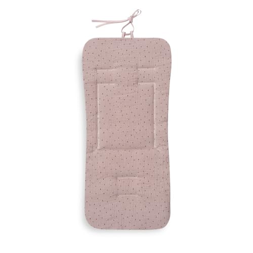 COLCHONETA DON ALGODÓN REVERSIBLE MUSELINA PUNTO ESTRELLA ROSA MAQUILLAJE