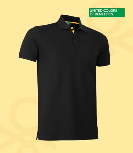 Image of United Colors of Benetton Shirt for Men | Tees for Man | Half Sleeves Plain Stylish Regular Fit Polo | Collar Tshirt | T-Shirt | Stylish Mens Tshirt