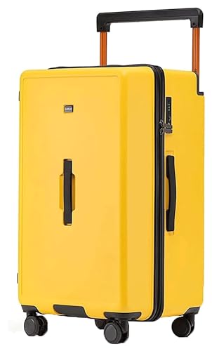 Suitcase Suitcases With Wheels Large-capacity Luggage Hard Shell Combination Lock Carry On Luggage Fashion Safe Drop-proof Suitcase Durable(Yellow,26 inches)