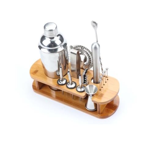 Set de 16 piezas de coctelera y herramientas de bartender miniatura 3