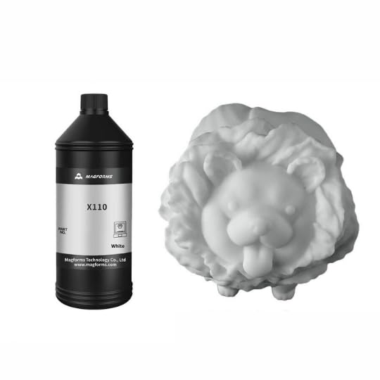 Image of Magforms X110 White Resin, 405nm UV-Curing Resin with Enhanced Toughness and Strength, Fast Curing Resin for 3D Printing