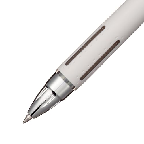 Image of Uni-Ball Jetstream RT Ballpoint Pen, Fine Point (0.7mm), Shell White Barrel, Black Ink, 6 Pens