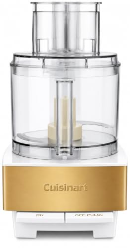 Image of Cuisinart Food Processor 14-Cup Vegetable Chopper for Mincing, Dicing, Shredding, Puree & Kneading Dough, White /Gold Stainless Steel, DFP-14WGY
